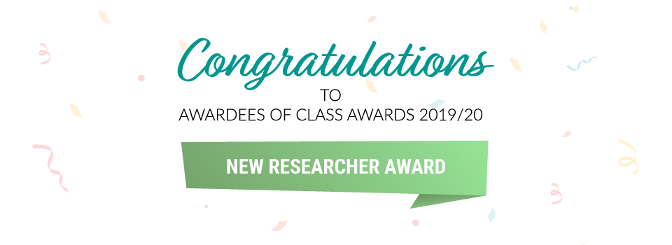 Dr. TSUI-Lik Hang won New Researcher Award in CLASS in 2019/20